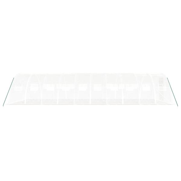 Gewächshaus mit Stahlrahmen Weiß 40 m² 10x4x2 m