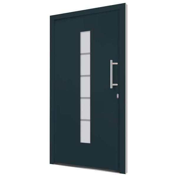 Haustür Aluminium und PVC Anthrazit 100x210 cm