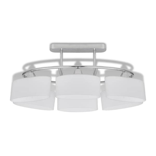 Deckenlampe mit ellipsenförmigen Glasschirmen 4 Stk. E14