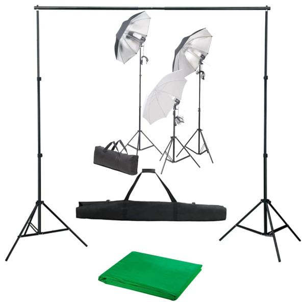ARDEBO.de - Fotostudio-Set mit Lampen und Hintergrundsystem