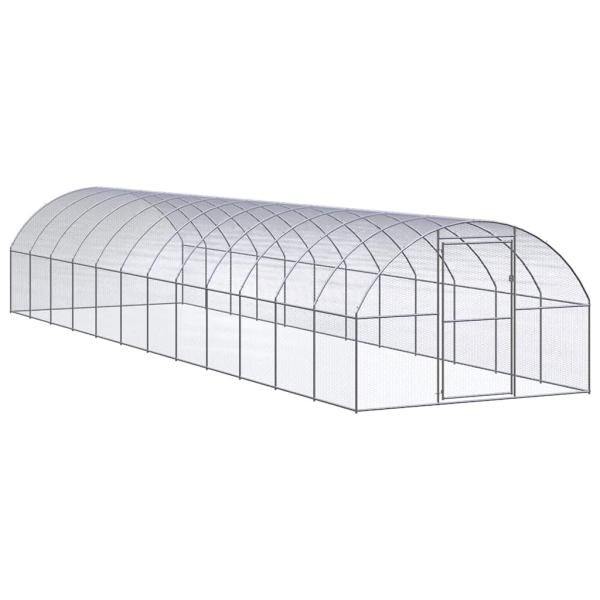ARDEBO.de - Outdoor-Hühnerstall 3x12x2 m Verzinkter Stahl