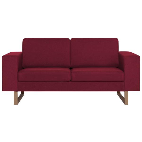 2-Sitzer-Sofa Stoff Weinrot