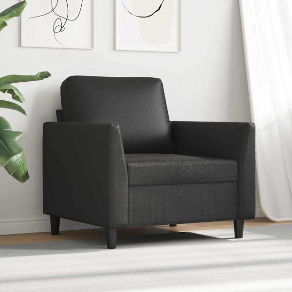 Sessel Schwarz 60 cm Kunstleder