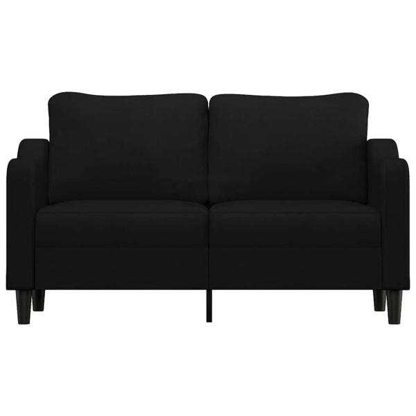 2-Sitzer-Sofa Schwarz 140 cm Stoff