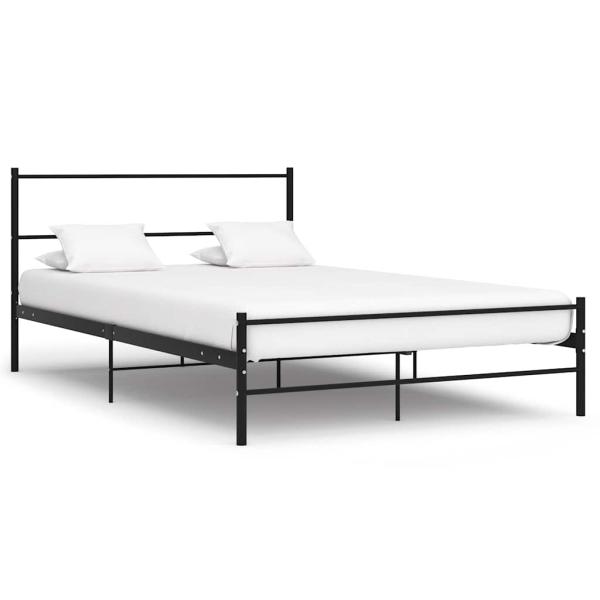 ARDEBO.de - Bettgestell Schwarz Metall 160×200 cm