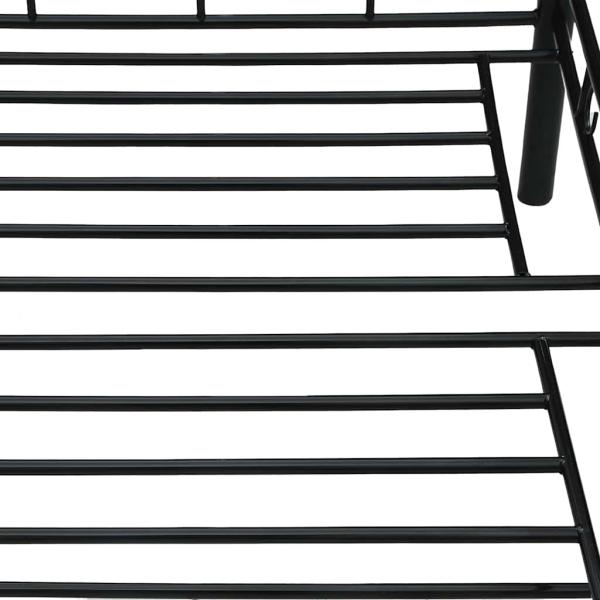 Tagesbett-Rahmen Schwarz Metall 90×200 cm