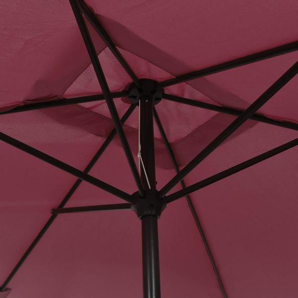 Sonnenschirm mit Metall-Mast 300x200 cm Bordeauxrot