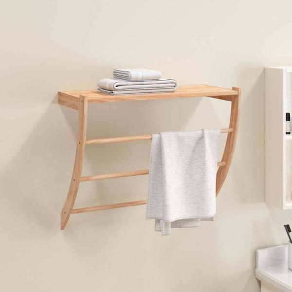 ARDEBO.de - Handtuchhalter 60x25,5x49 cm Massivholz Nussbaum