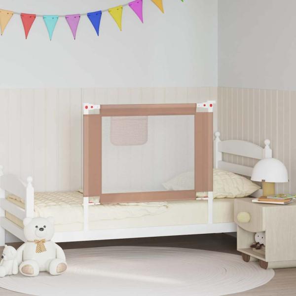 ARDEBO.de - Kleinkind-Bettschutzgitter Taupe 90x25 cm Stoff