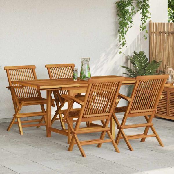 ARDEBO.de - 5-tlg. Garten-Essgruppe Massivholz Teak