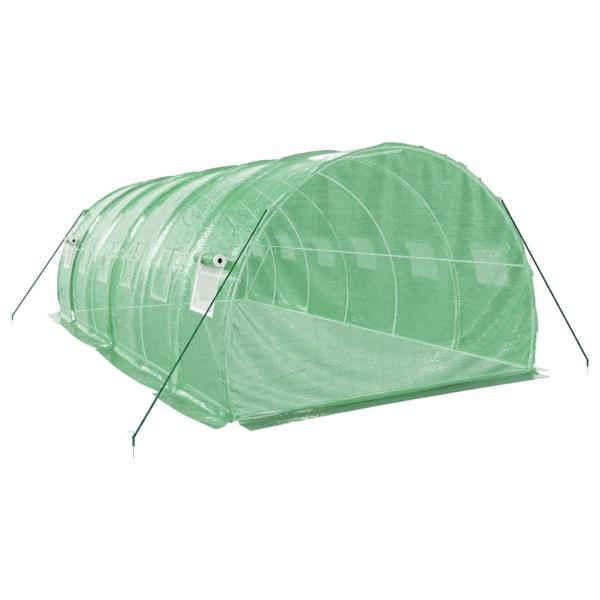 Gewächshaus mit Stahlrahmen Grün 18 m² 6x3x2 m