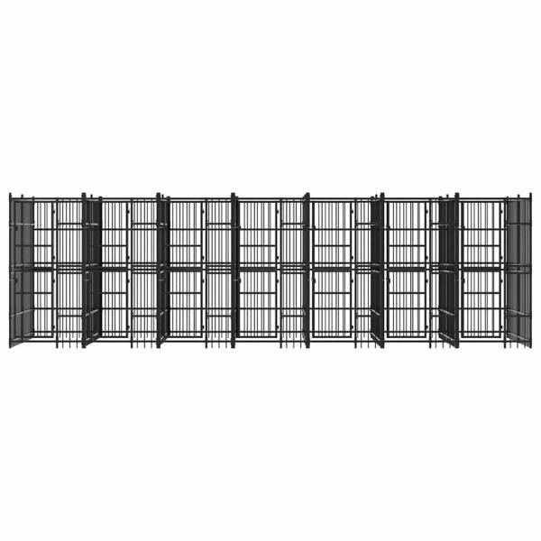 Outdoor-Hundezwinger Stahl 12,9 m²