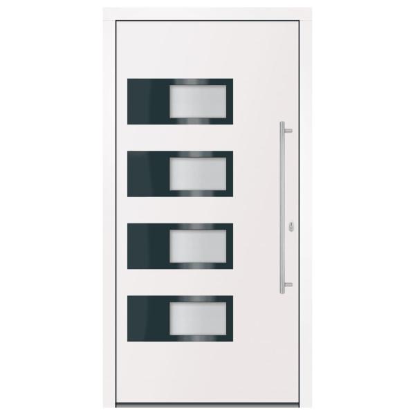 Haustür Weiß 110x210 cm Aluminium und PVC