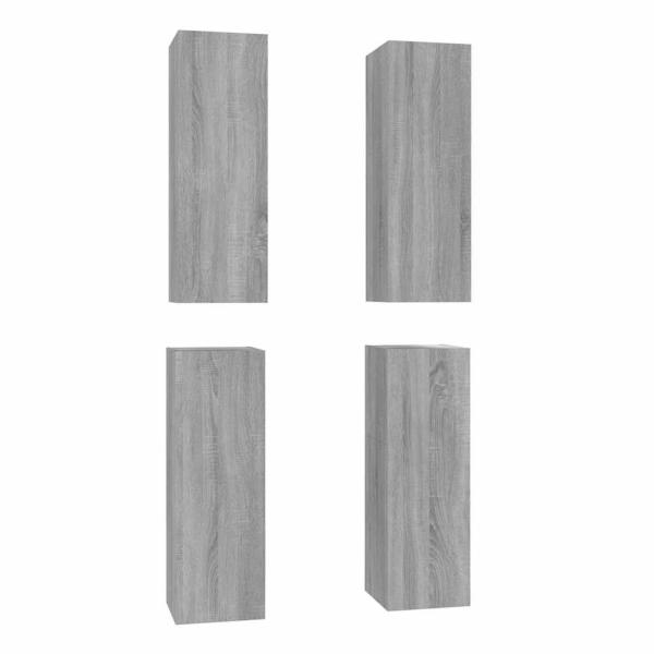 TV-Schränke 4 Stk. Grau Sonoma 30,5x30x90 cm Holzwerkstoff