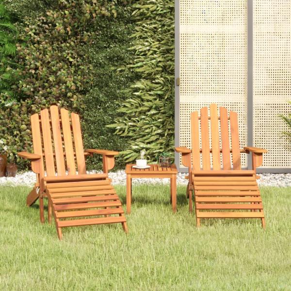 ARDEBO.de - 3-tlg. Garten-Lounge-Set Adirondack Massivholz Akazie
