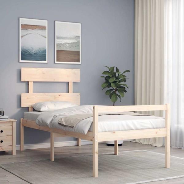 ARDEBO.de - Seniorenbett mit Kopfteil Massivholz
