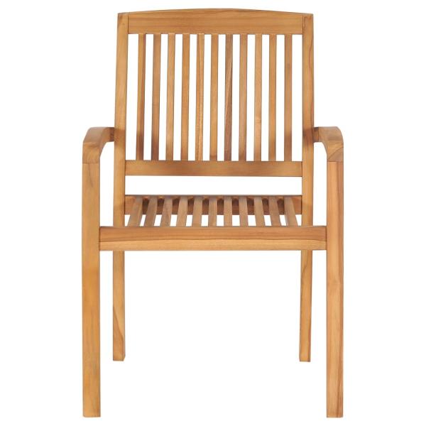 Gartenstühle 2 Stk. mit Grünen Kissen Massivholz Teak