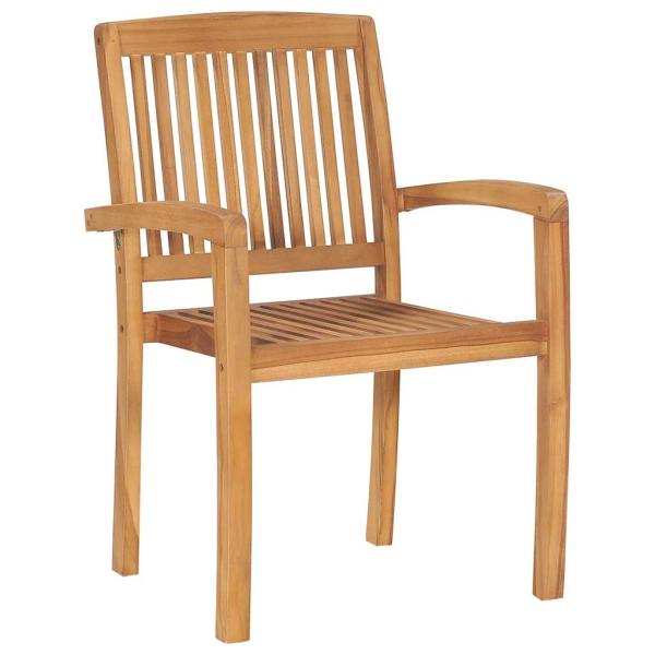 Gartenstühle 2 Stk. mit Roten Kissen Massivholz Teak