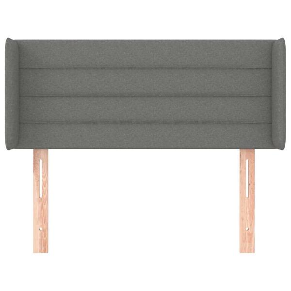 Kopfteil mit Ohren Dunkelgrau 103x16x78/88 cm Stoff