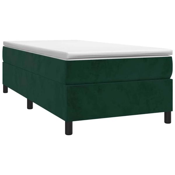 Boxspringbett mit Matratze Dunkelgrün 100x200 cm Samt