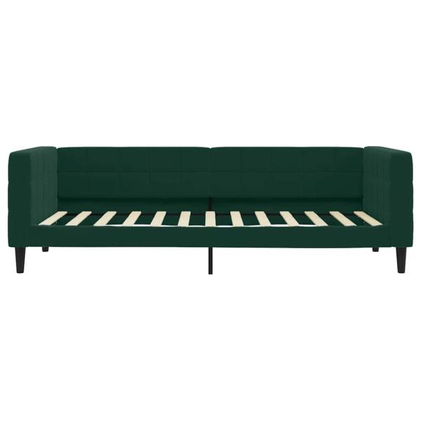 Tagesbett Ausziehbar mit Schubladen Dunkelgrün 90x200 cm Samt
