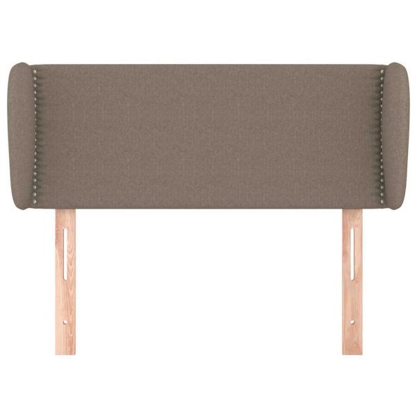 Kopfteil mit Ohren Taupe 93x23x78/88 cm Stoff