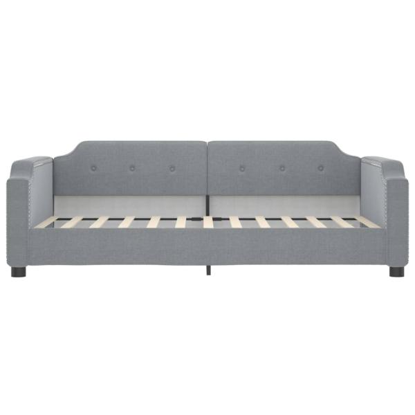 Tagesbett Ausziehbar mit Schubladen Hellgrau 100x200 cm Stoff