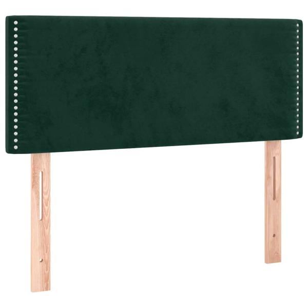 Boxspringbett mit Matratze Dunkelgrün 80x200 cm Samt
