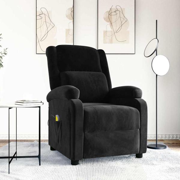 ARDEBO.de - Massagesessel Schwarz Samt