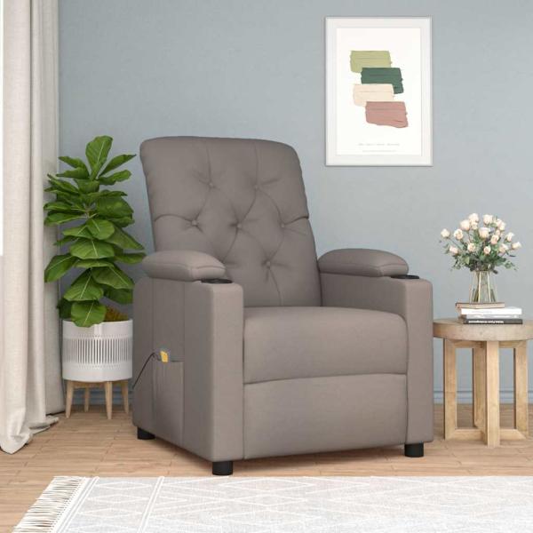 ARDEBO.de - Massagesessel Taupe Stoff