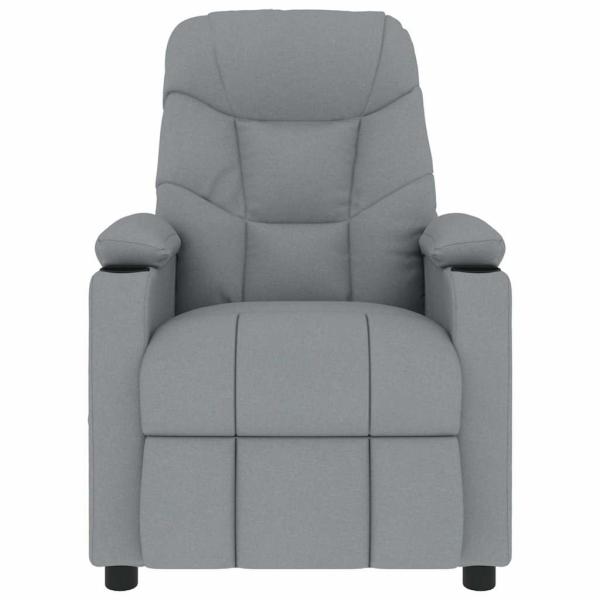 Massagesessel Hellgrau Stoff