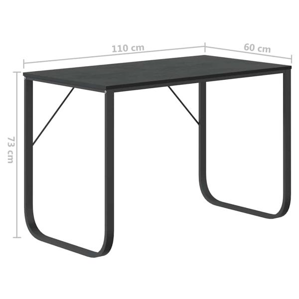 Computertisch Schwarz 110x60x73 cm Holzwerkstoff