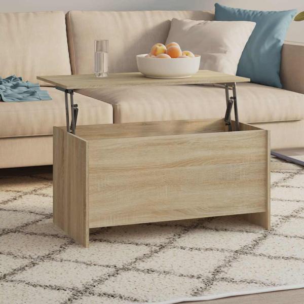 ARDEBO.de - Couchtisch Sonoma-Eiche 102x55,5x52,5 cm Holzwerkstoff