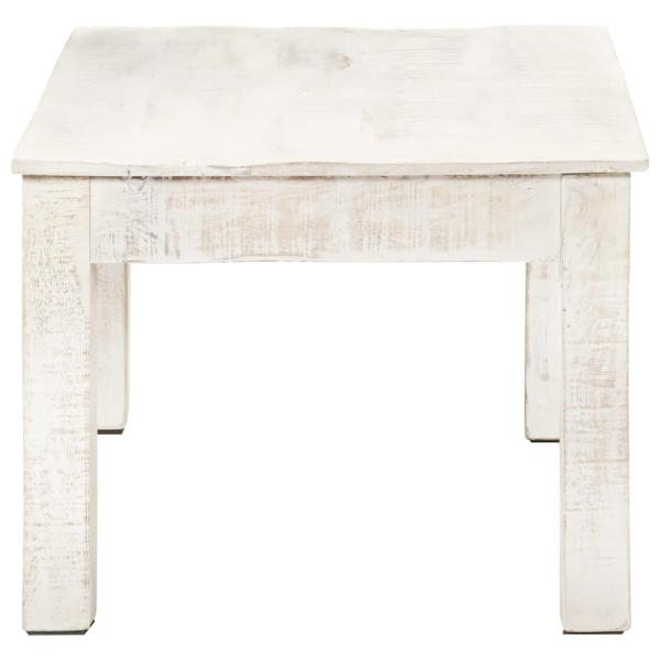 Couchtisch Weiß 110x60x45 cm Massivholz Mango