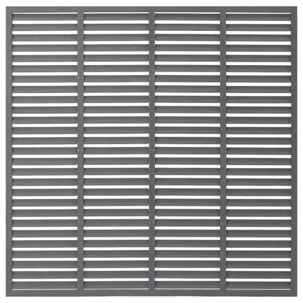 Lamellenzaun WPC 180x180 cm Grau