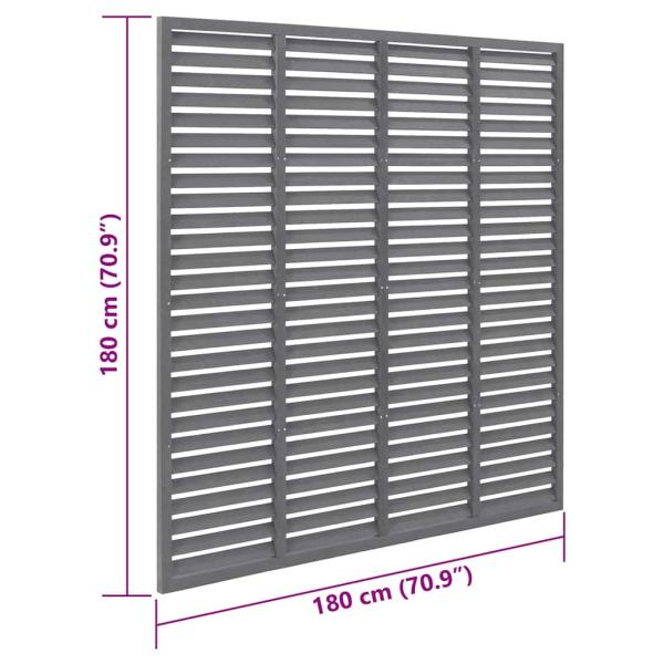 Lamellenzaun WPC 180x180 cm Grau