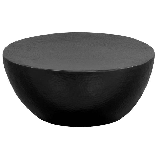 ARDEBO.de - Couchtisch aus Gehämmertem Aluminium 70x30 cm Schwarz