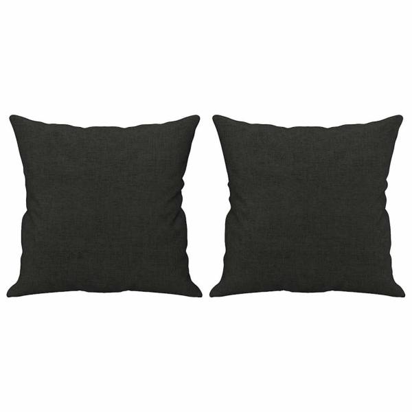 2-Sitzer-Sofa mit Zierkissen Schwarz 140 cm Stoff