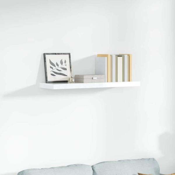 ARDEBO.de - Schweberegal Hochglanz-Weiß 90x23,5x3,8 cm MDF