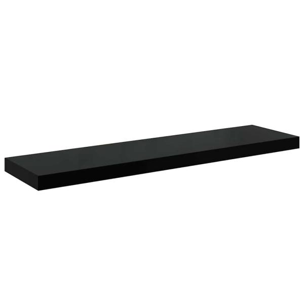 Schweberegal Hochglanz-Schwarz 90x23,5x3,8 cm MDF