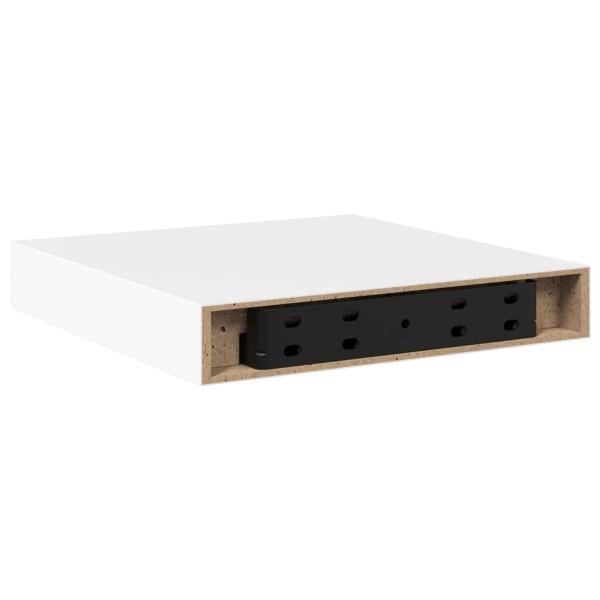 Schweberegale 4 Stk. Weiß 23x23,5x3,8 cm MDF