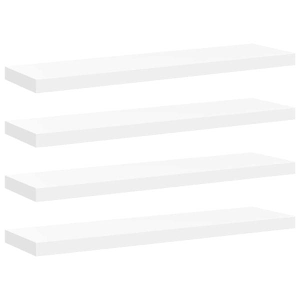 Schweberegale 4 Stk. Weiß 90x23,5x3,8 cm MDF