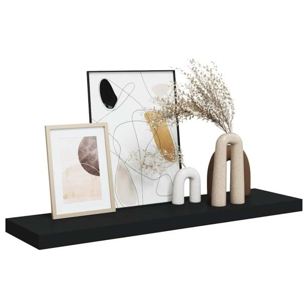 Schweberegal Schwarz 90x23,5x3,8 cm MDF