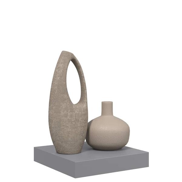 Schweberegal Grau 23x23,5x3,8 cm MDF