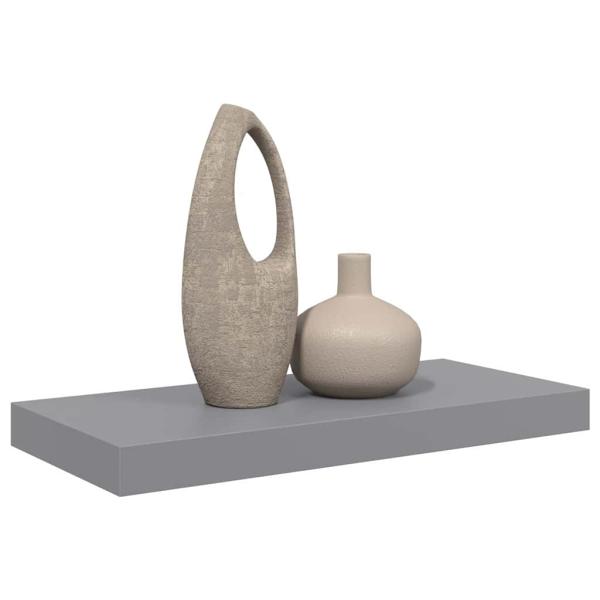 Schweberegal Grau 50x23,5x3,8 cm MDF