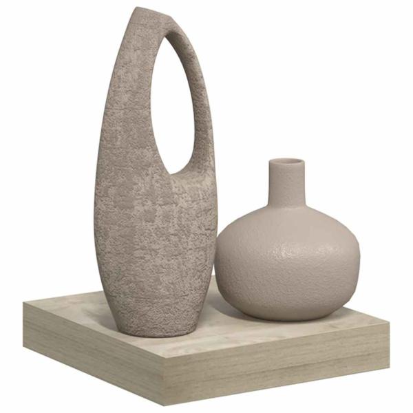 Schwebendes Wandregal Eichefarben 23x23,5x3,8 cm MDF