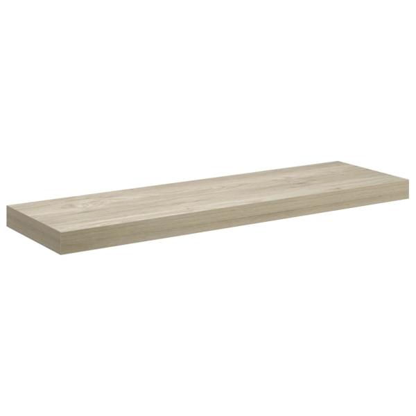 Schweberegale 2 Stk. Eiche-Optik 80x23,5x3,8 cm MDF