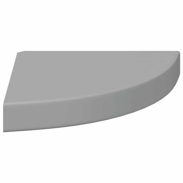 Eck-Schweberegal Grau 25x25x3,8 cm MDF