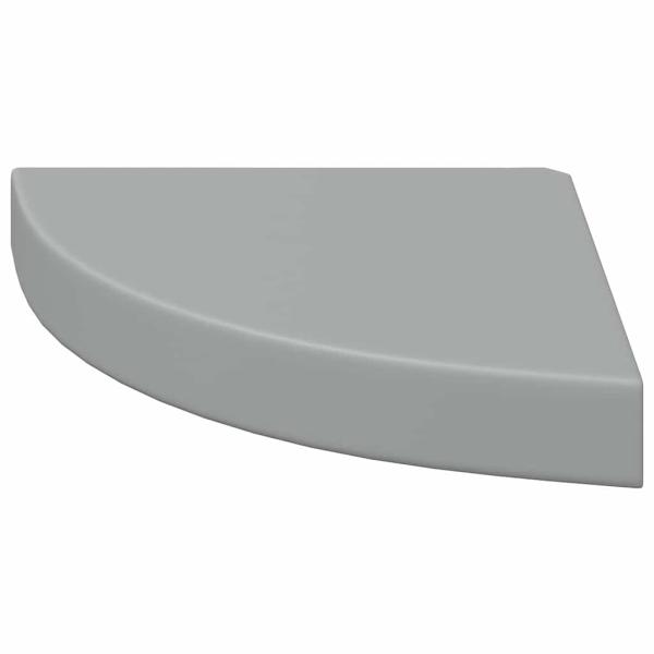 Eck-Schweberegale 4 Stk. Grau 25x25x3,8 cm MDF