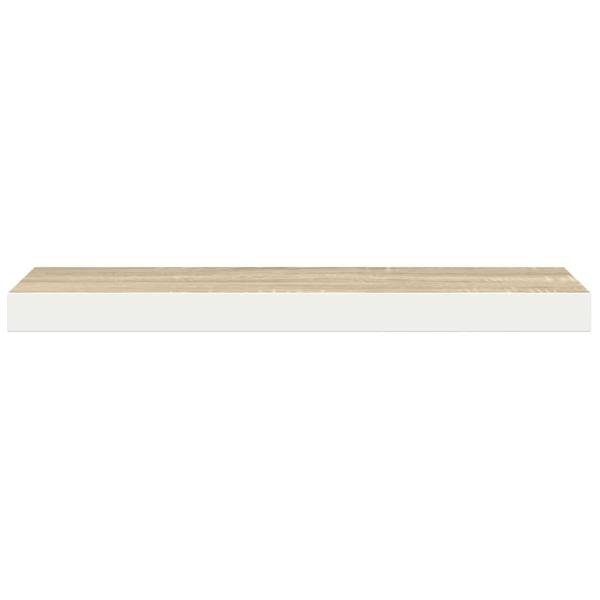 Schweberegal Eichenoptik und Weiß 90x23,5x3,8 cm MDF